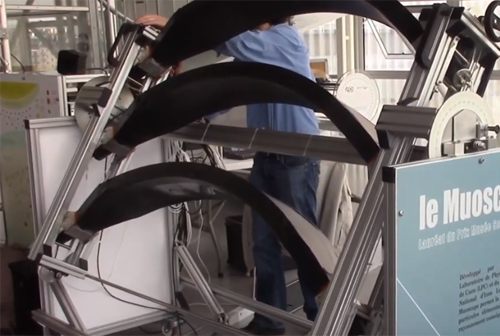 Le Muoscope. Détecteur de muons entièrement réalisé au laboratoire à partir d’éléments de détection d’un ancien détecteur (TONNERRE). Il a obtenu le prix « Têtes Chercheuses » Schlumberger lors de l’édition 2015.